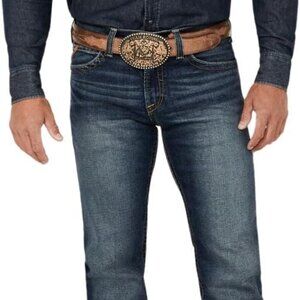 Ariat mens M7 Slim Fit Straight Straight Dark Wash Size 38/30